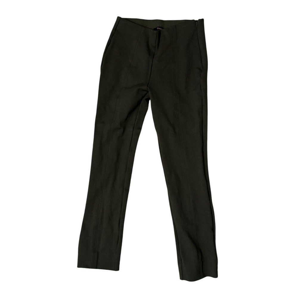 Quince Women Olive Green‎ Ultra-Stretch Ponte Straight Leg Pintuck Pants Size S